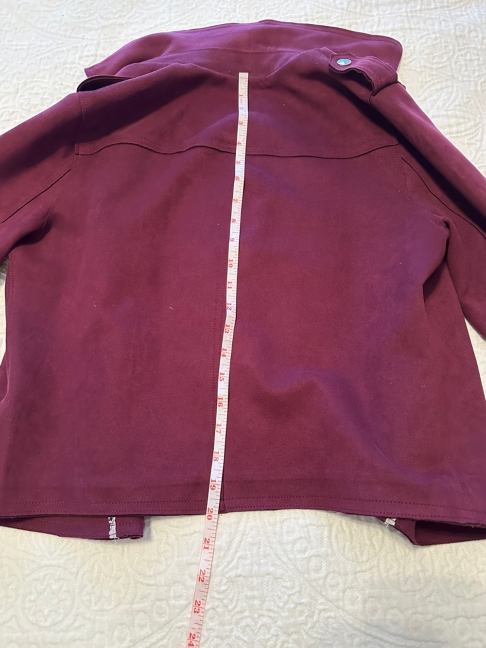 Tahari Deep Plum Zip-Front Blazer Jacket - Picture 7 of 16